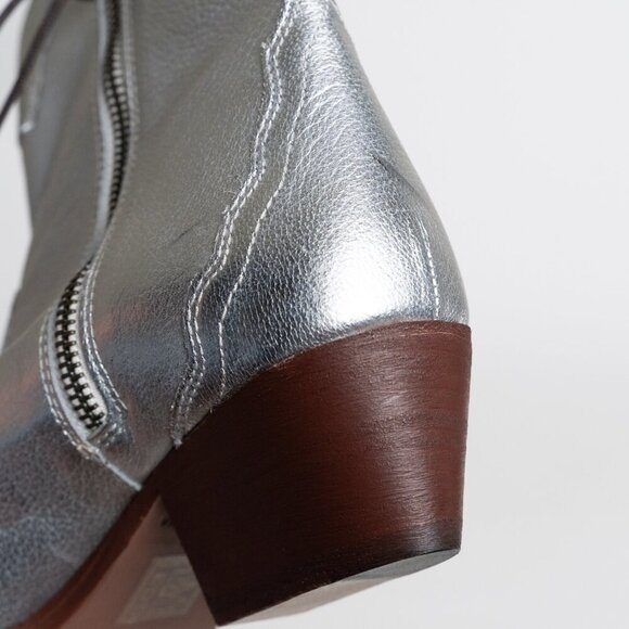 Free People Silver Ankle Boots - Picture 14 of 16